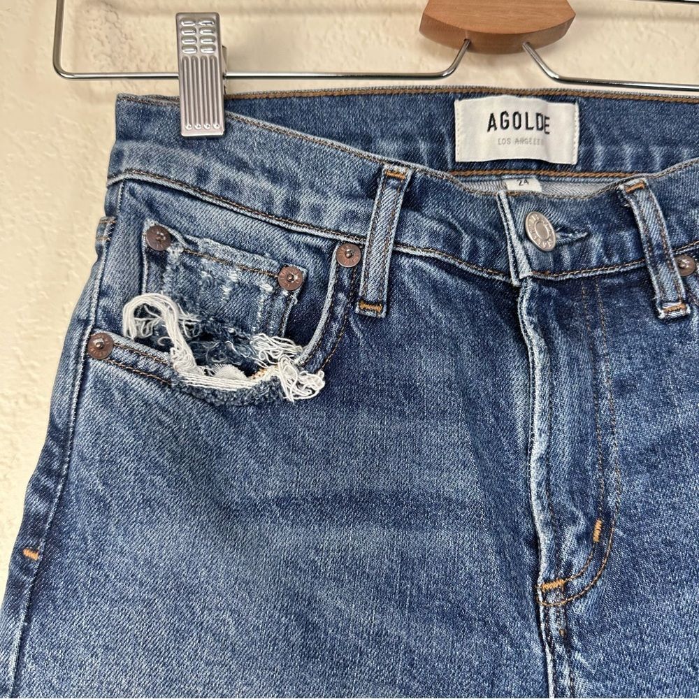 Agolde Toni Slim Distressed Ankle Jeans Size 24 - Picture 6 of 11